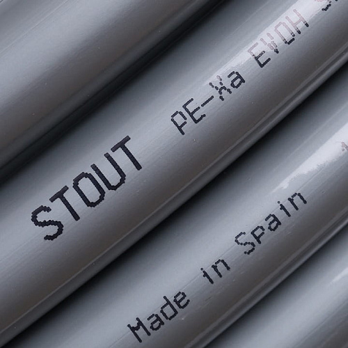Труба STOUT PEX-A 20х2,8 из сшитого полиэтилена с кислородным слоем серая (бухта 100 м), фото фото 2