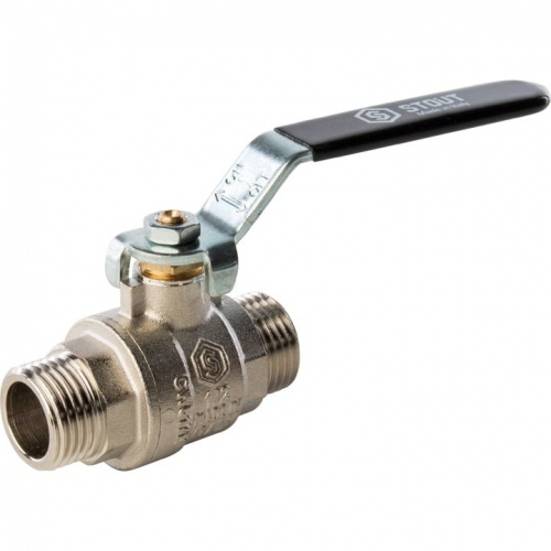 Кран шаровый полн. прох. 1/2" Н/Н ручка, STOUT, фото