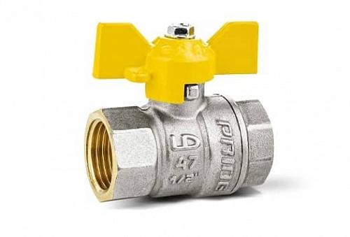 Кран шаровой газовый латунный 3/4" В/В LD Pride 47.20.В-В.Б GAS Ду 20 Ру 40 бабочка, фото фото 2