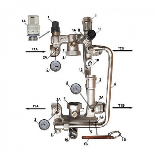 Насосно-смесительный узел для теплого пола TIM JH-1033, фото фото 3