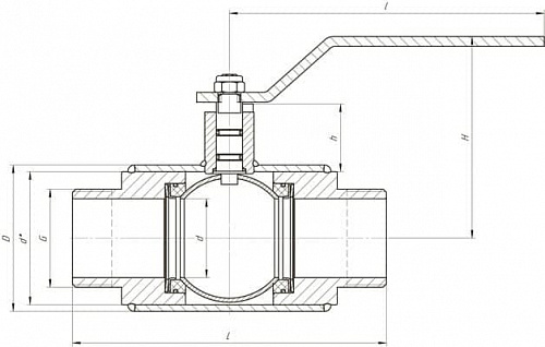 Кран шаровый LD цапковый КШЦЦ ст. 20 Ду50 Ру4,0 полнопроходной, фото фото 2