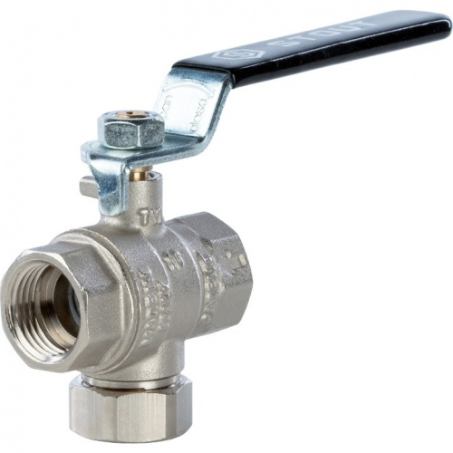 Кран шаровый Stout с фильтром 1/2 ручка-рычаг, фото