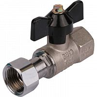 Кран шаровый с накидной гайкой 1/2" В/В бабочка, STOUT, фото