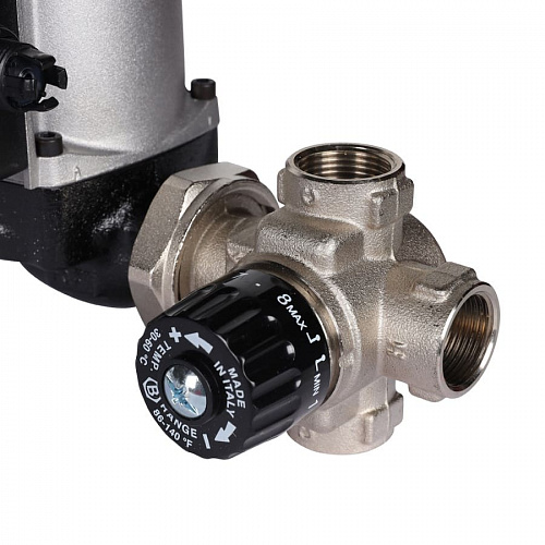 Насосно-смесительный узел Stout с термостатическим клапаном и байпасом с насосом Grundfos UPSO 25-65, фото фото 5