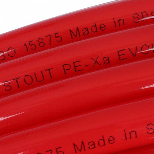 Труба STOUT PEX-A 20х2,0 из сшитого полиэтилена с кислородным слоем красная (бухта 240 м), фото фото 3