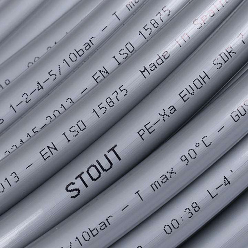Труба STOUT PEX-A 16х2,2 из сшитого полиэтилена с кислородным слоем серая (бухта 500 м), фото фото 3