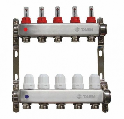 TAEN Коллектор с расходомерами 5 вых. нерж. сталь TAEN Коллектор с расходомерами 5 вых. нерж. сталь, фото