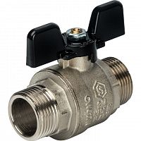 Кран шаровый полн. прох. 3/4" Н/Н бабочка, STOUT, фото