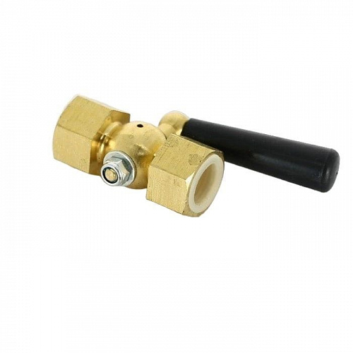 Кран шаровый для манометра Росма ВР/ВР G1/2x G1/2 Ру2,5МПа ручка черная, фото фото 2