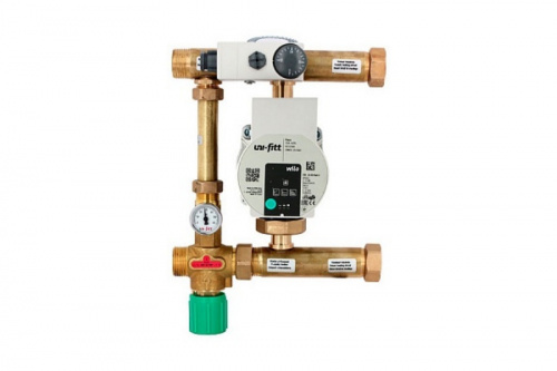 Насосно-смесительная группа Uni-Fitt Multimix 1", c насосом Wilo RS 25/6-130, фото