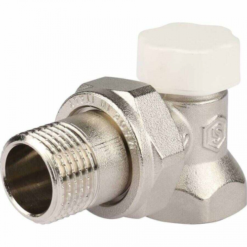 Клапан запорно-балансировочный STOUT угловой 1/2, фото