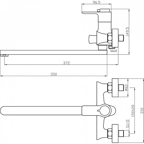 Смеситель DEVIDA TERMO для ванны, с поворотным изливом, термостатический, фото фото 3