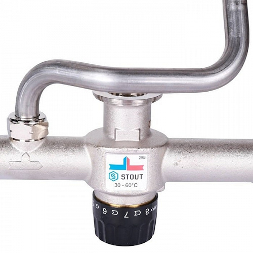 Насосно-смесительный узел Stout с термостатическим клапаном 30-60°C, фото фото 5