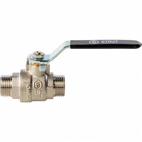 Кран шаровый полн. прох. 1/2" Н/Н ручка, STOUT, фото фото 2