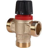 Термостатический смесительный клапан Rommer для отопления и ГВС 1" НР 35-60°С KV 1,6 (бок. смешив), фото