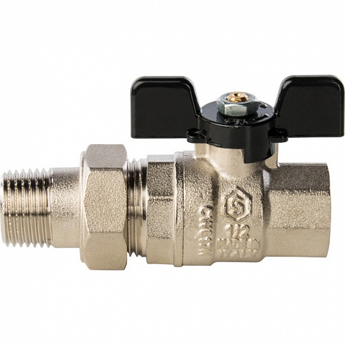 Кран шаровый полн. прох. c америк. 1/2"  бабочка, STOUT, фото фото 2