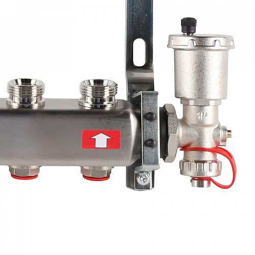 Коллектор без расходомеров ROMMER 5 выходов нерж. сталь в сборе, фото фото 2