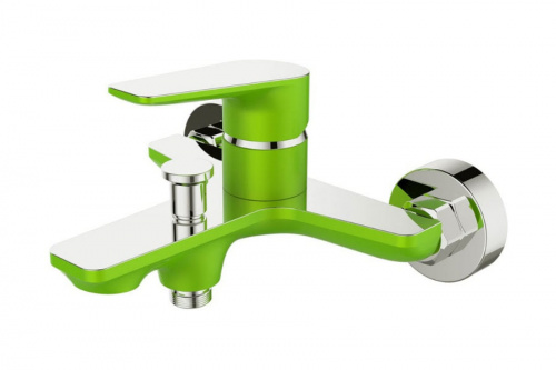 Смеситель DEVIDA VIVA-GRASS для ванны, с литым изливом и дивертором, зеленый, фото
