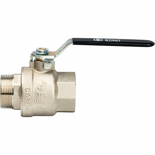 Кран шаровый полн. прох. 1 1/2" В/Н ручка, STOUT, фото фото 2