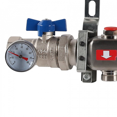 Коллектор без расходомеров ROMMER 10 выходов нерж. сталь в сборе, фото фото 5