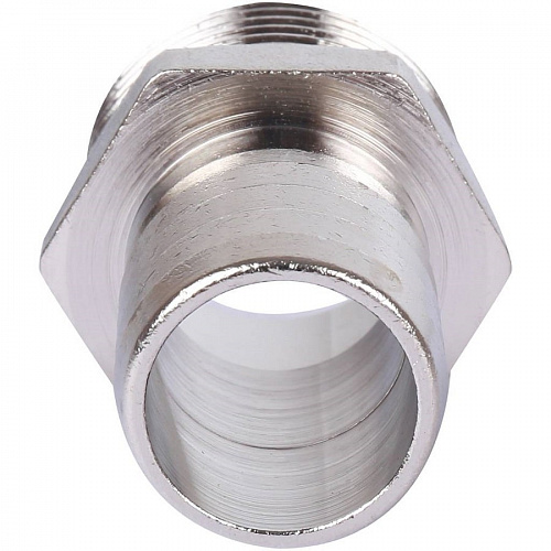 Штуцер Stout никелированный 1х25 НР SFT-0067-000125, фото фото 6