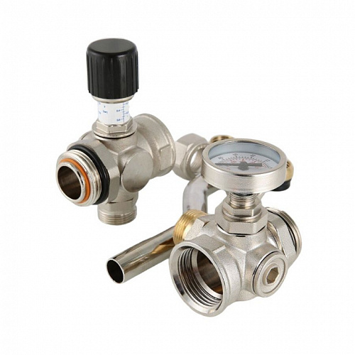 Байпас проходной с перепускным клапаном и термометром VT.0667T.0.0, фото фото 4