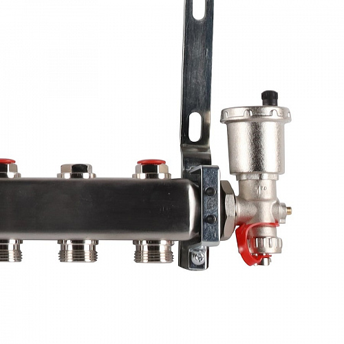 Коллектор без расходомеров ROMMER 12 выходов нерж. сталь в сборе, фото фото 5