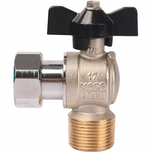 Кран шаровый Stout 3/4x3/4 угловой НР/накидная гайка ручка-бабочка, фото фото 2