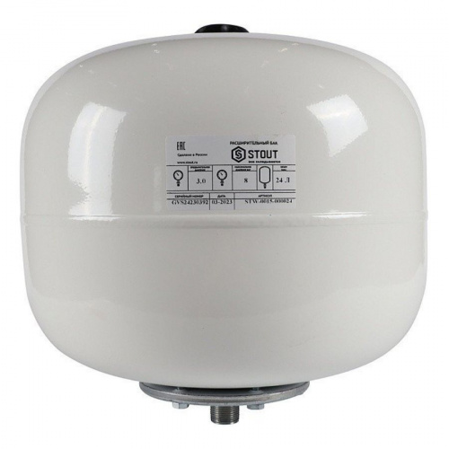 Stout Расширительный бак для ГВС 24 л вертикальный белый, фото