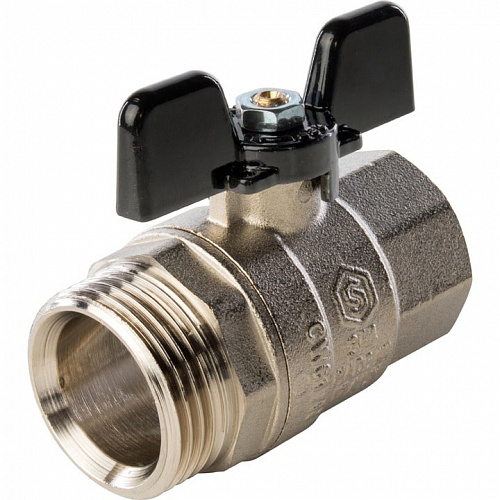 Кран шаровый полн. прох. c америк. 3/4"  бабочка, STOUT, фото фото 6