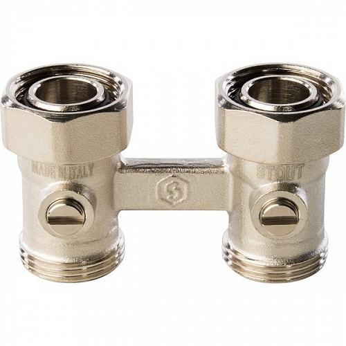 Узел нижнего подключения радиатора Stout для 2-трубной системы прямой 3/4 SVH-0002-000020, фото фото 2