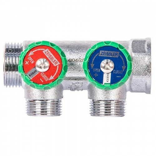 Коллектор регулирующий TIM 1", 2 отвода 3/4" ЕК, фото фото 3