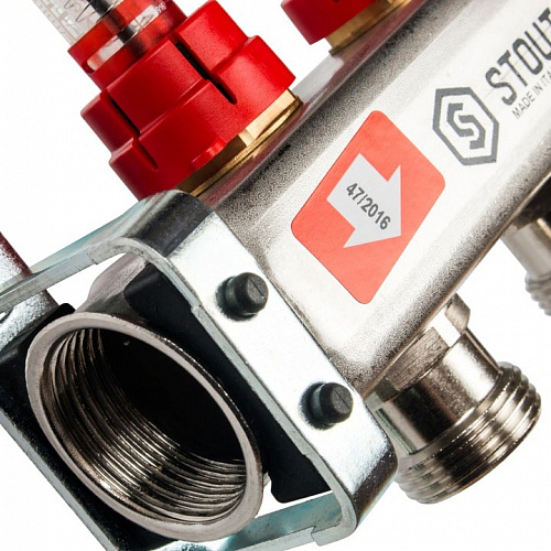 STOUT Коллектор с расходомерами 8 вых. нерж. сталь , фото фото 3