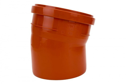 Отвод канализационный наружный 160 15гр. , фото