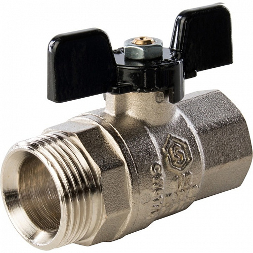 Кран шаровый полн. прох. c америк. 1/2"  бабочка, STOUT, фото фото 6