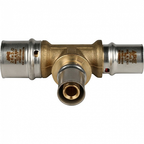 Пресс тройник редукционный Stout 26х16х20 для м/п труб SFP-0005-26162, фото фото 2