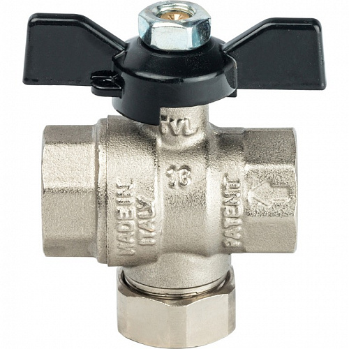 Кран шаровый Stout с фильтром 1/2 ручка-бабочка, фото фото 2