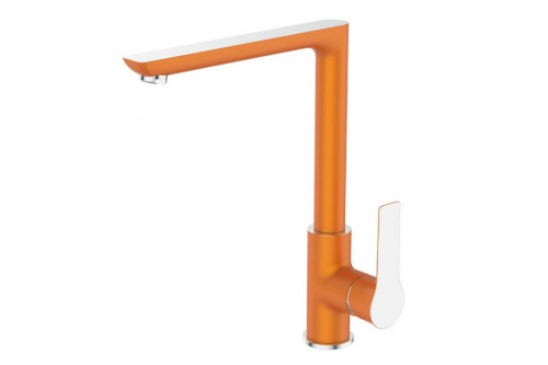 Смеситель DEVIDA ZUTTO-ORANGE для кухни, с боковой ручкой, на гайке, фото