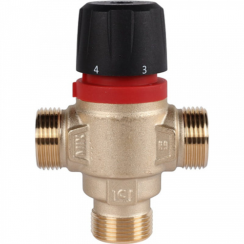 Термостатический смесительный клапан Rommer для отопления и ГВС 3/4" НР 30-65°С KV 1,8 (цент смешив), фото фото 4