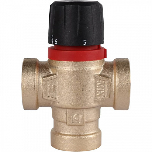 Термостатический смесительный клапан Rommer для отопления и ГВС 3/4" ВР 35-60°С KV 1,6 (бок. смешив), фото фото 4