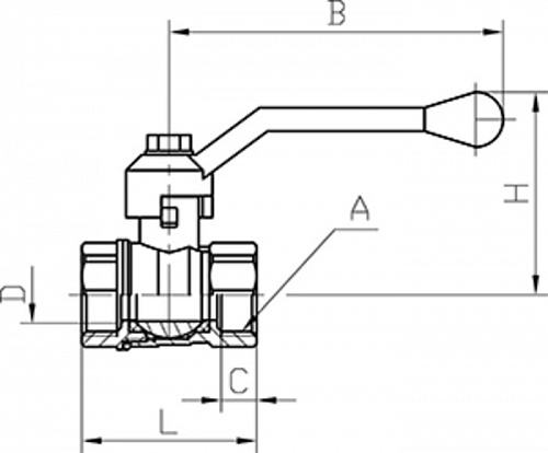 Кран шаровый 3/4" В/В рычаг 11Б27п1 СТАНДАРТ Галлоп, фото фото 2