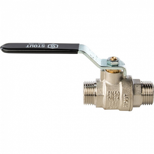 Кран шаровый полн. прох. 1/2" Н/Н ручка, STOUT, фото фото 3