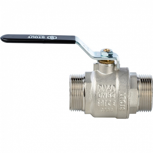 Кран шаровый полн. прох. 1 1/4" Н/Н ручка, STOUT, фото фото 3