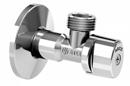 A-80 VTQ007 Угловой шаровой кран Arco 1/2х1/2"ПП металл. ручка VITAQ, фото