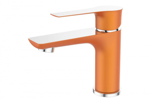 Смеситель DEVIDA ZUTTO-ORANGE раковина, оранж, на гайке, фото