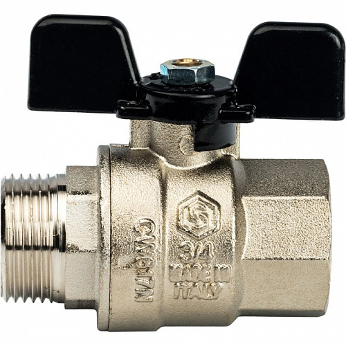 Кран шаровый полн. прох. 3/4" В/Н бабочка, STOUT, фото фото 2