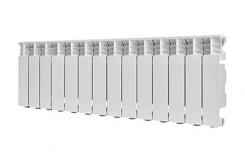 Радиатор алюминиевый Stout Gamma AL 350 14 секций боковое подключение, фото фото 3