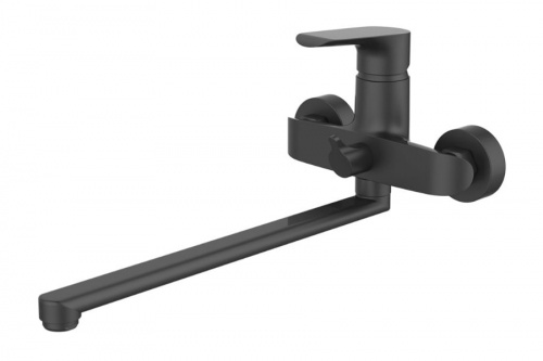 Смеситель DEVIDA GEMMA-NERO для ванны, с поворотным изливом и дивертором, фото