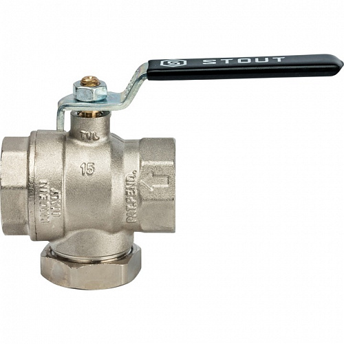 Кран шаровый с фильтром 1" ручка-рычаг, фото фото 2