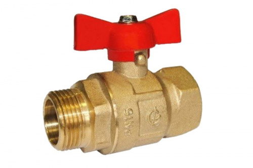 Кран шаровый КРЕПЫШ DN-20 В/Н бабочка PN16 ГАЛЛОП, фото